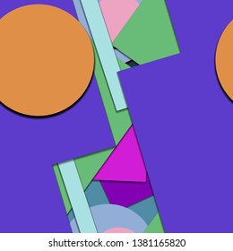 Flat material design - Creative vector trend seamless.