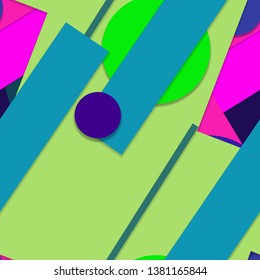 Flat material design - Creative vector trend seamless.