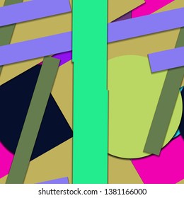 Flat material design - Creative vector trend seamless.