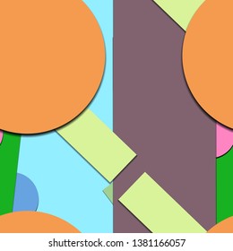 Flat material design - Creative vector trend seamless.