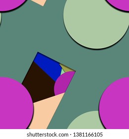 Flat material design - Creative vector trend seamless.