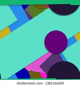 Flat material design - Creative vector trend seamless.