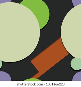 Flat material design - Creative vector trend seamless.