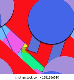 Flat material design - Creative vector trend seamless.