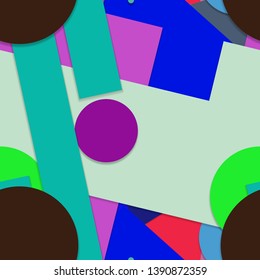 Flat material design - Creative vector trend seamless.