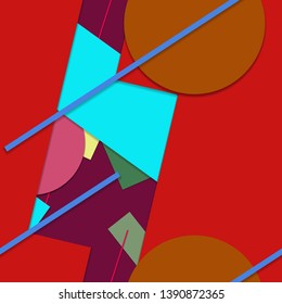 Flat material design - Creative vector trend seamless.