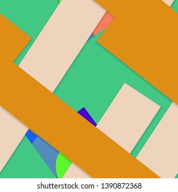 Flat material design - Creative vector trend seamless.