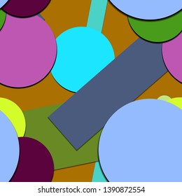 Flat material design - Creative vector trend seamless.