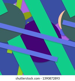 Flat material design - Creative vector trend seamless.