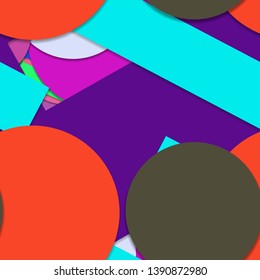 Flat material design - Creative vector trend seamless.