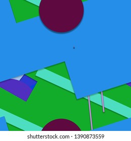 Flat material design - Creative vector trend seamless.