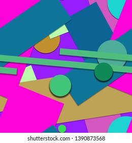 Flat material design - Creative vector trend seamless.