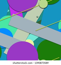 Flat material design - Creative vector trend seamless.
