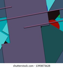 Flat material design - Creative vector trend seamless.