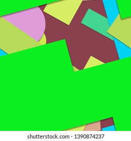 Flat material design - Creative vector trend seamless.