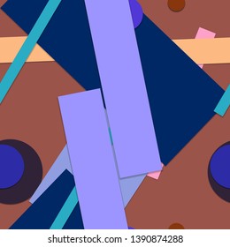 Flat material design - Creative vector trend seamless.