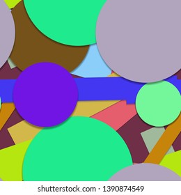 Flat material design - Creative vector trend seamless.