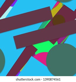 Flat material design - Creative vector trend seamless.