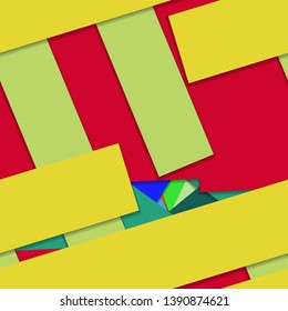 Flat material design - Creative vector trend seamless.