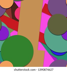 Flat material design - Creative vector trend seamless.