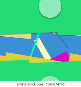 Flat material design - Creative vector trend seamless.