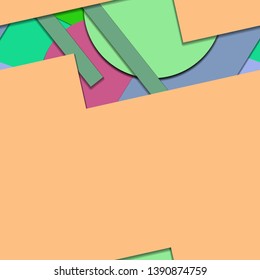 Flat material design - Creative vector trend seamless.
