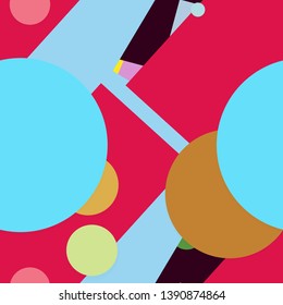 Flat material design - Creative vector trend seamless.