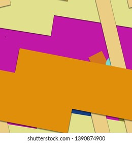 Flat material design - Creative vector trend seamless.