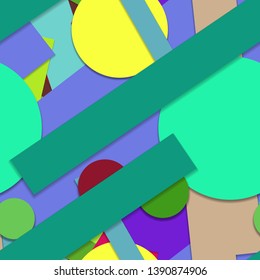 Flat material design - Creative vector trend seamless.