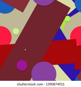 Flat material design - Creative vector trend seamless.