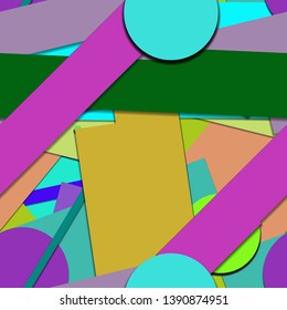 Flat material design - Creative vector trend seamless.