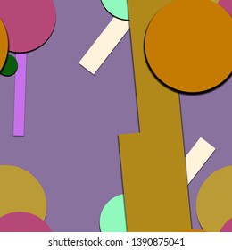 Flat material design - Creative vector trend seamless.