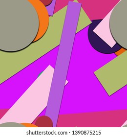 Flat material design - Creative vector trend seamless.