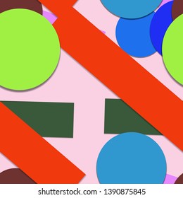 Flat material design - Creative vector trend seamless.