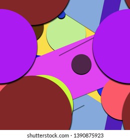 Flat material design - Creative vector trend seamless.