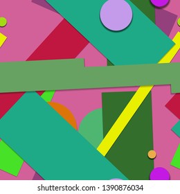 Flat material design - Creative vector trend seamless.