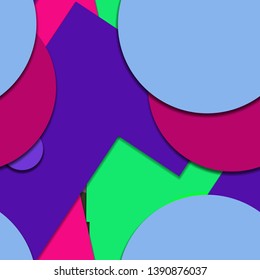 Flat material design - Creative vector trend seamless.