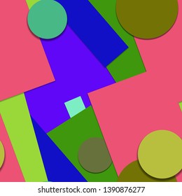 Flat material design - Creative vector trend seamless.