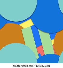 Flat material design - Creative vector trend seamless.