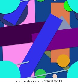 Flat material design - Creative vector trend seamless.