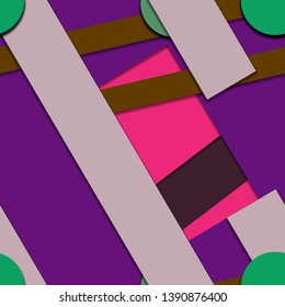 Flat material design - Creative vector trend seamless.