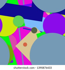 Flat material design - Creative vector trend seamless.