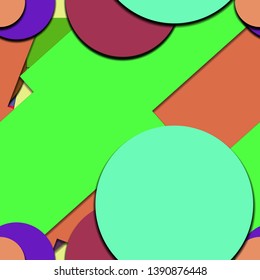 Flat material design - Creative vector trend seamless.