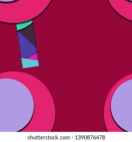 Flat material design - Creative vector trend seamless.