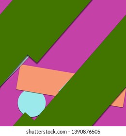 Flat material design - Creative vector trend seamless.