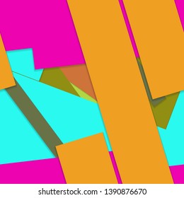 Flat material design - Creative vector trend seamless.