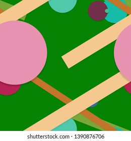 Flat material design - Creative vector trend seamless.