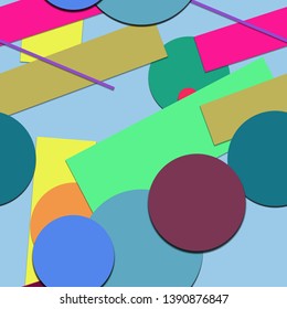Flat material design - Creative vector trend seamless.