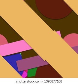 Flat material design - Creative vector trend seamless.