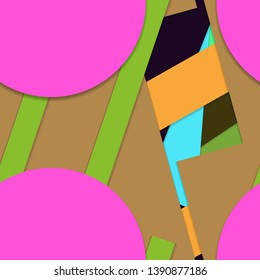 Flat material design - Creative vector trend seamless.
